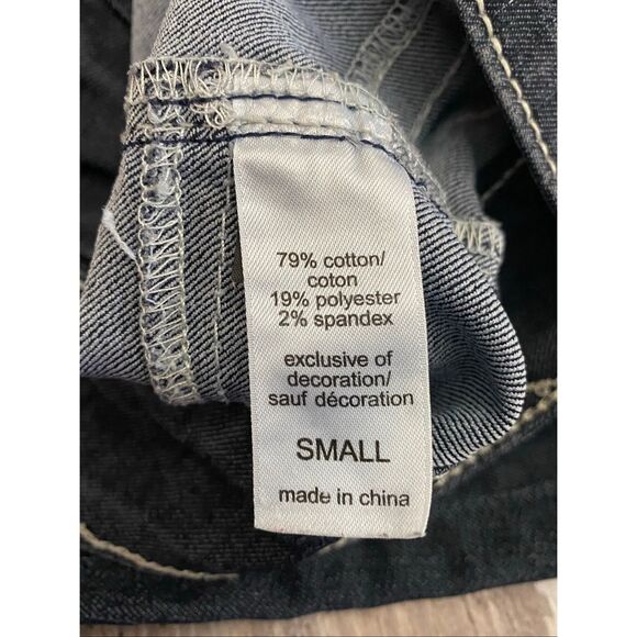 Maurices Low Rise Capri Crop Jeans Stretch Rhinestones Sequins Women’s Sz Small - Picture 4 of 9